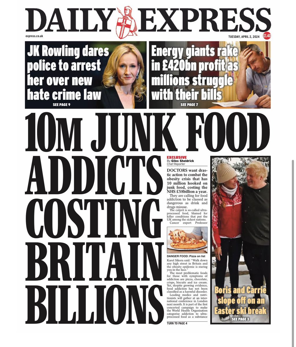 AT LAST !! Food addiction is where it should be FRONT PAGE NEWS- BOOM! express.co.uk/news/uk/188383… JUNK FOOD ADDICTION explains so much suffering & Obesity We are hosting an international conference on this in London May 17 Help us, come! eventbrite.co.uk/e/internationa…