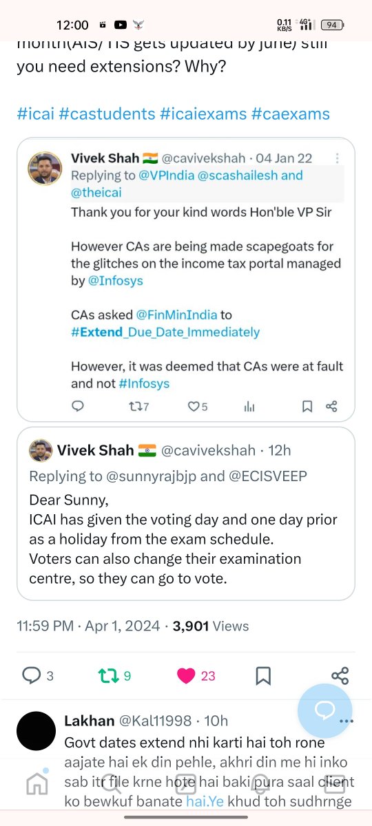 Another Hypocrite(दोगला इंसान) 
@cavivekshah 
 spotted 😂😂
#icaiexams #castudents #icaiexam #ca