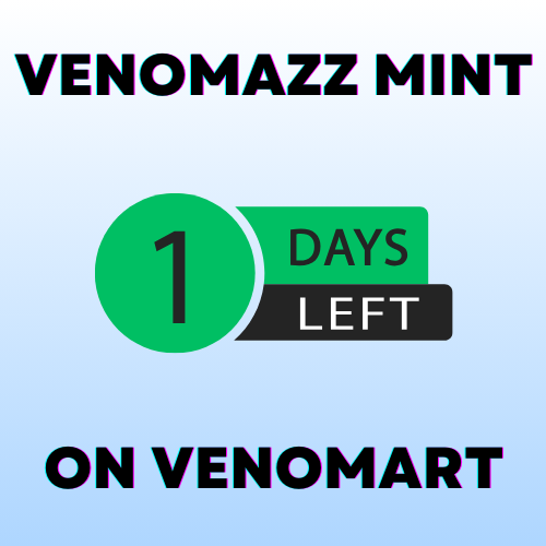 COUNTDOWN ONE DAY LEFT🔔

✅ Total Supply: 3333

✅ LaunchPad: venomart.io/launchpad/veno…

✅ Mint date: 03rd April 2024

👉Detail of each round in this thread🧵

Giveaway 10 NFT Free Mint for 10 lucky winners, like, RT, and drop your Venom wallet address👇

#Venom #Venomazz $VENOM