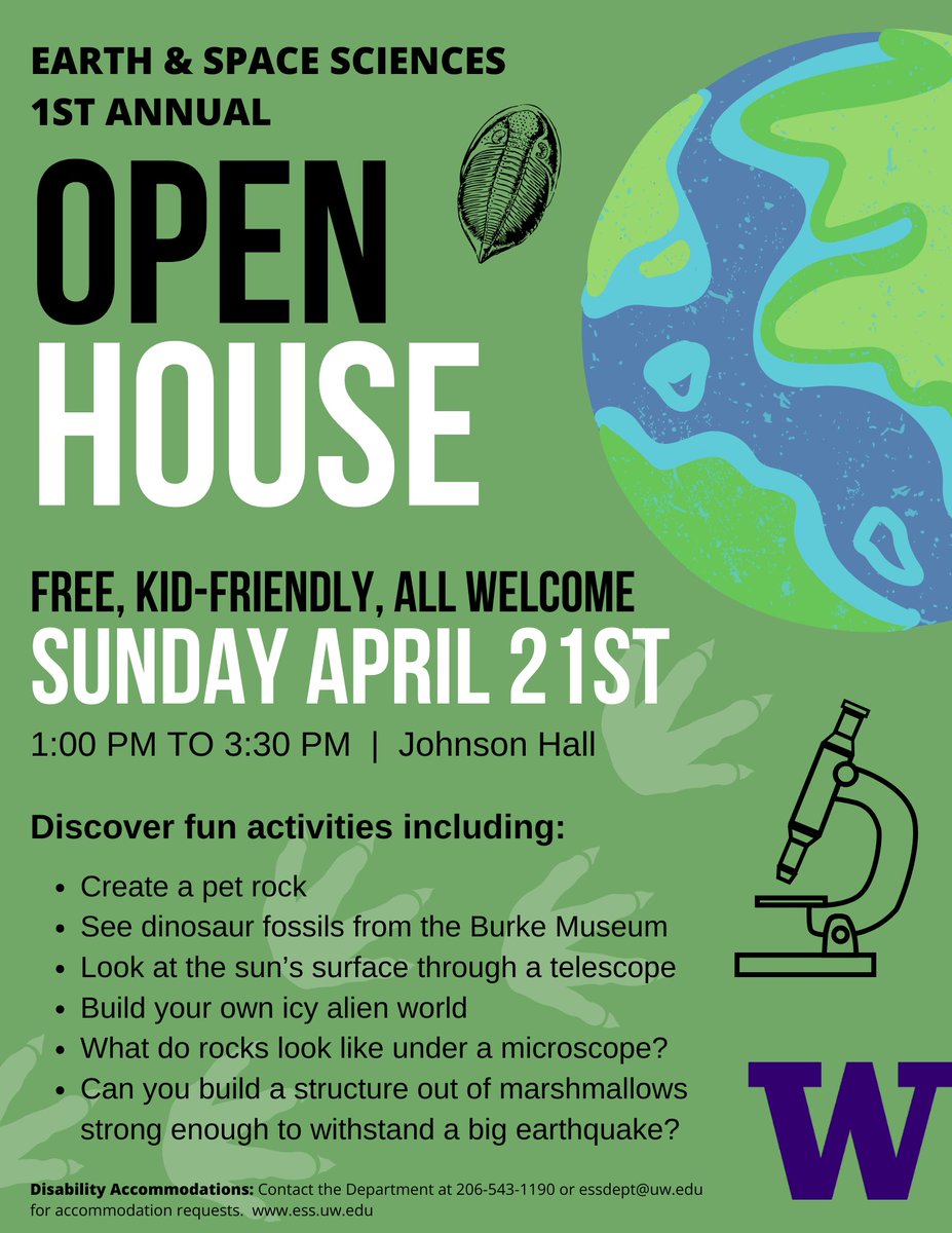 Join us in Johnson Hall for our Open House on April 21st!