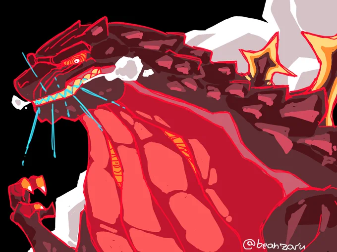 YOOO WHO DESIGNED THIS GODZILLA HE LOOKS SO FUCKING RAWW?? 