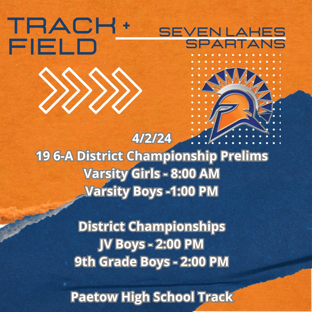 SLHSABC's tweet photo. Bring the District Championships home!! #spartantrackandfield #letsgolakes #7Lakes https://t.co/6yqrfWAMTC