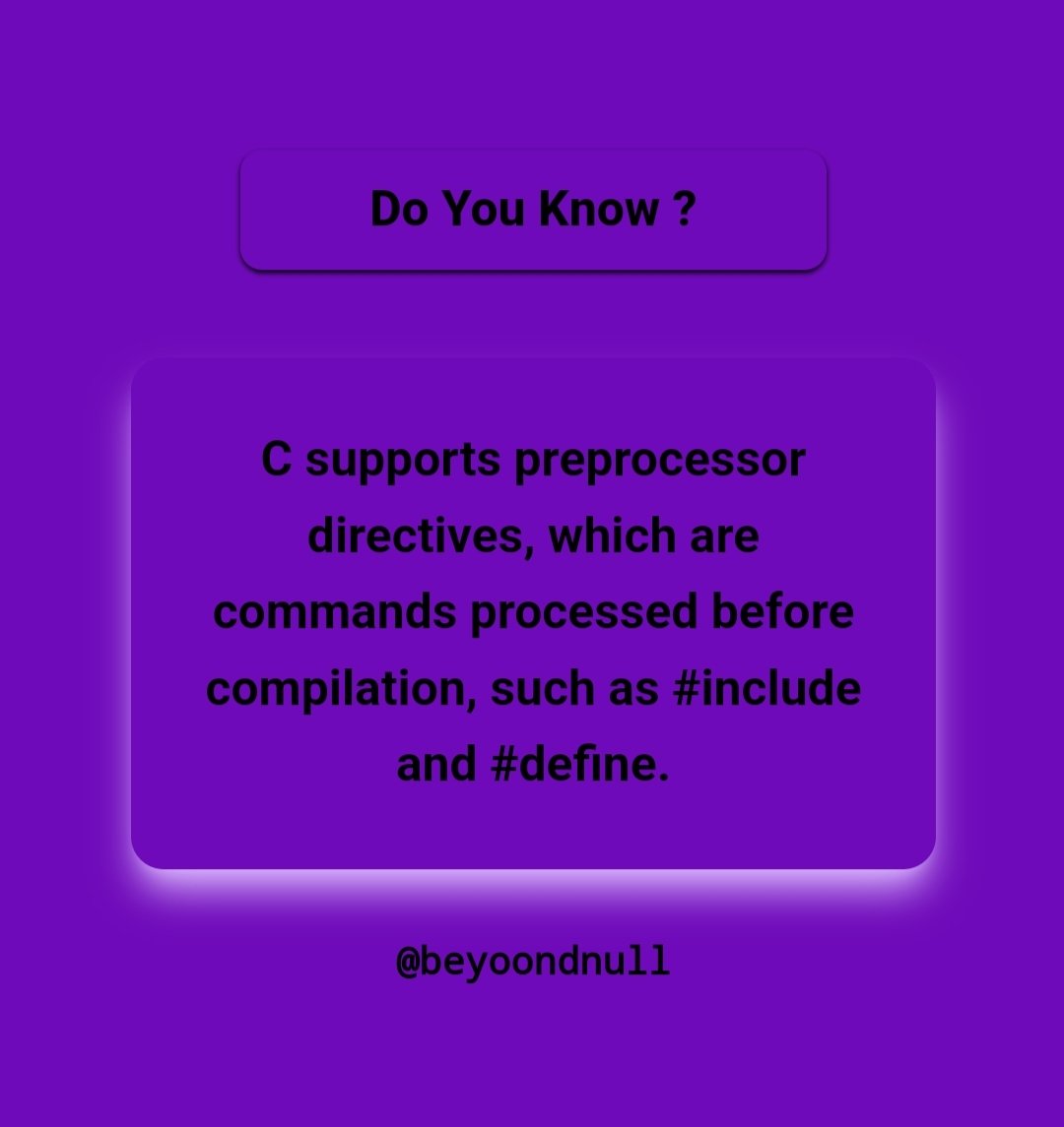 piyu__sssh's tweet image. #cprogramminglanguage #programming #beyoondnull #beyoondnullposts #preprocessors #include #define ✨💸