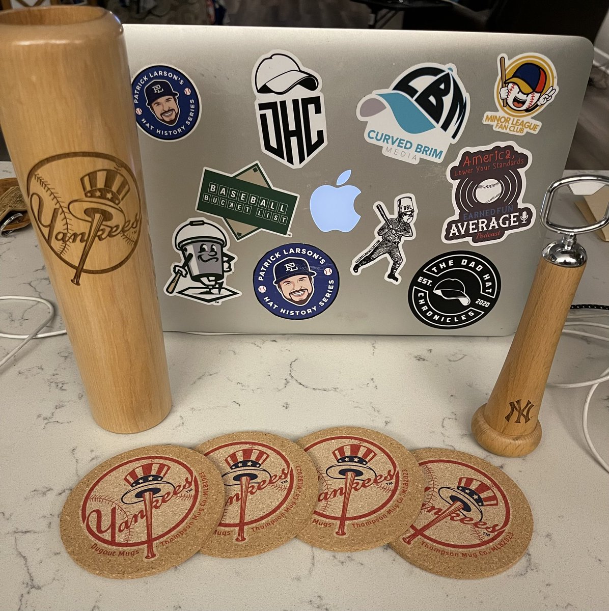 Delivery today of my opening weekend special from @DugoutMugs and @CurvedBrim! This stuff is amazing and shipped super quickly! Did you take advantage of the deal to get the bottle opener and coasters?!? Hurry, it won’t last much longer!