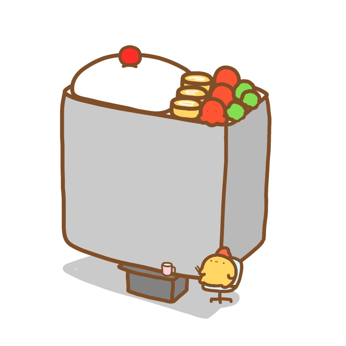 「お弁当。#イラスト 」|うぱのイラスト