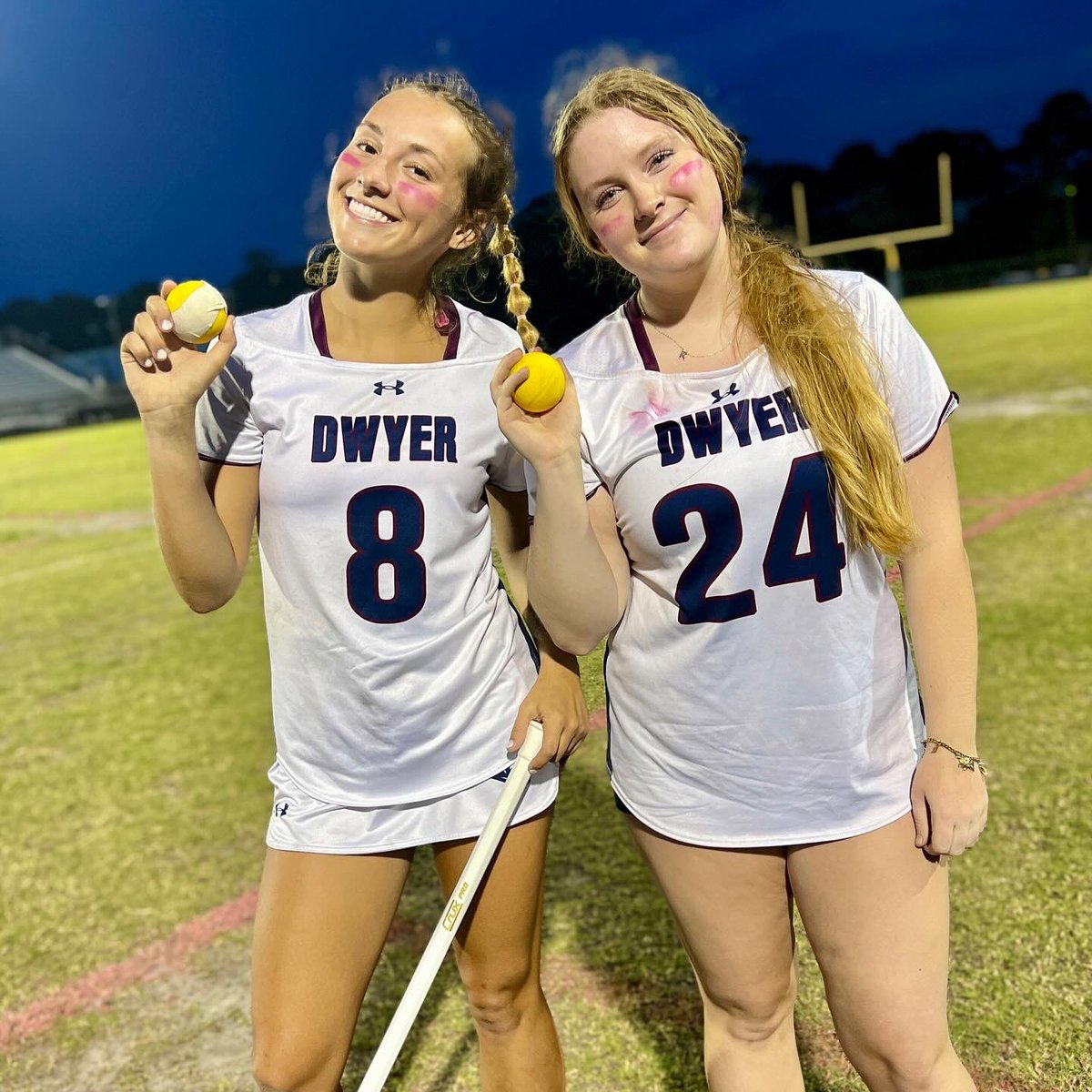 Milestone night for Dwyer Girls Lacrosse, with Ruby recording her 400th save and Kelly scoring her 100th goal! Thank you to the awesome fans who came out to support, and to our Dwyer Student Announcers club for calling the game in the press box! #WeAreDwyer #PantherPride