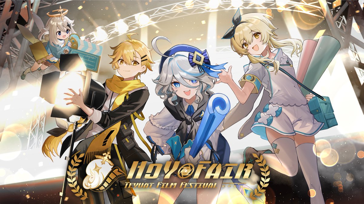 HoYoFair_0's tweet photo. HoYoFair2024's Genshin Impact Fan Art Special Program "Teyvat Film Festival" will air simultaneously on YouTube, Twitch, Twitter, and TikTok on 04/13/2024, 20:00 (UTC+8)! Be sure to tune in together with us! #HoYoFair #GenshinImpact https://t.co/gRa7z9kkEy