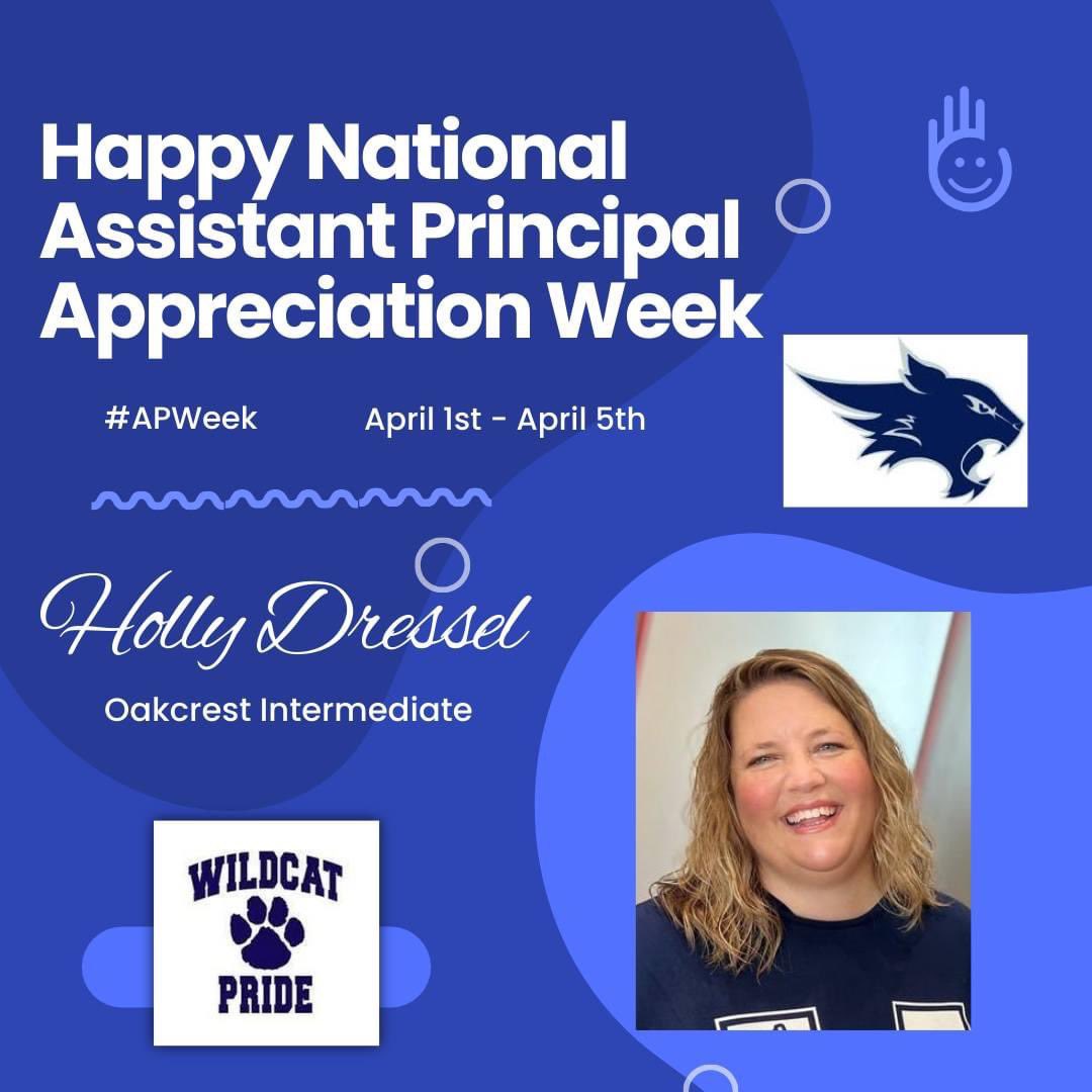 Happy National Assistant Principal week to this superstar! She works hard to keep OIS running smoothly and does it all with a smile 😊
