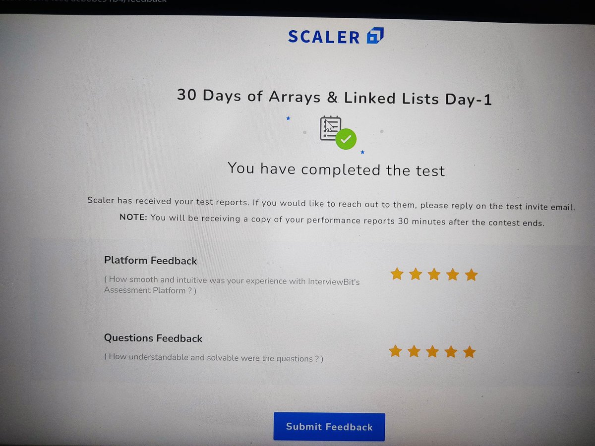 Dipansh00664388's tweet photo. Hey everyone completed day 1 challenge at scaler 30 days of arrays and linkedlist. #scalerdiscord #ScalerTopic #scaler @scaler_official https://t.co/OC50EbQTAi