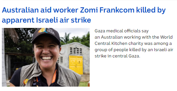 How many more deaths will it take before the Albanese Government acts? The US is currently about to send dozens more F35 jets to Israel, each one with Australian-made parts, each one used to kill innocent people. End the arms trade with Israel. Rest in peace Zomi.