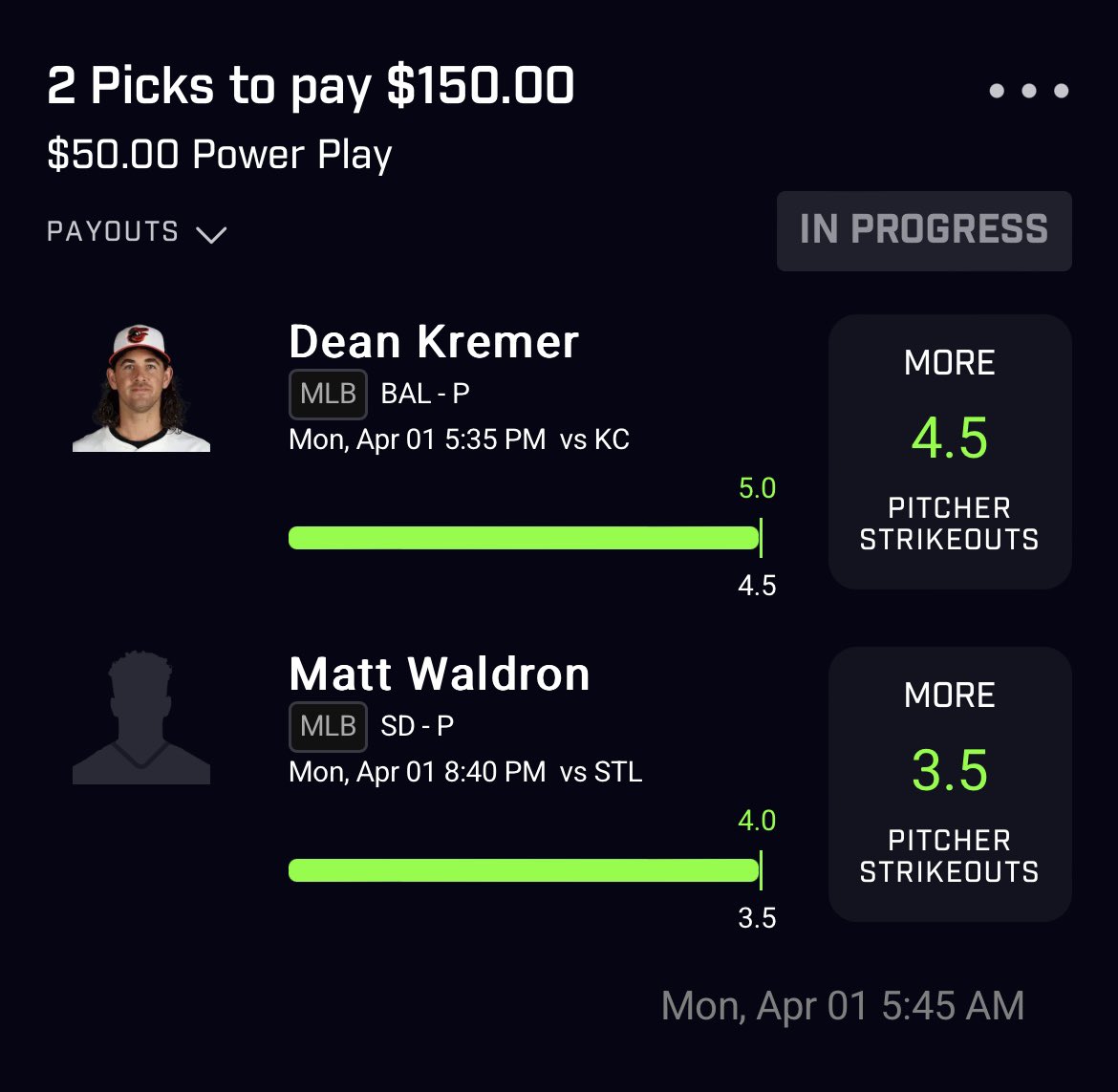 itsNickNQ's tweet photo. Amazing start to the month! 4/1 recap, no foolin’

NBA plays 5-1 🏀
MLB plays 3-0 ⚾️🧹

+18 units on the day 🤌💸📈

.
.
.
.
#prizepicks #propbets #DFS #GamblingX #NBAPicks https://t.co/G9NEevB2go