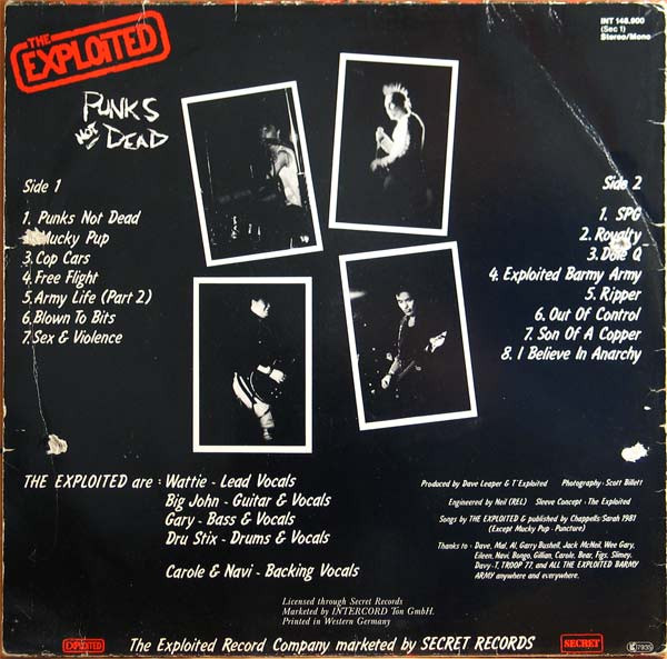 PunkRockStory's tweet image. 43 years ago
Punks Not Dead is the first studio album by the Scottish punk rock band The Exploited, released in April 1981.

The Exploited's song "Punks Not Dead" has symbolic significance for the punk movement

#punk #punks #punkrock #theexploited #history #punkrockhistory