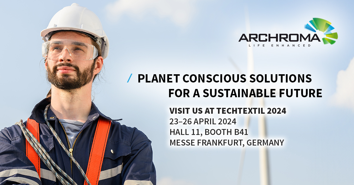 𝐓𝐞𝐜𝐡𝐭𝐞𝐱𝐭𝐢𝐥 is happening on 23 to 26 April and we’ll be there! We are thrilled to present our concepts &amp; groundbreaking product innovations. 

Keep an eye out for exciting updates in the weeks ahead.

archroma.com/events/techtex…