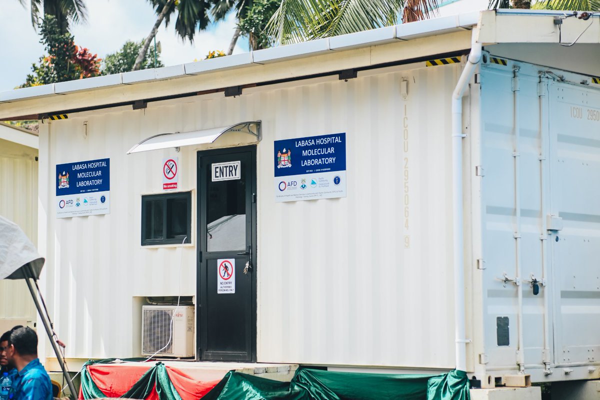 #PacificHealth |A refurbished container molecular lab was handed over to the @MOHFiji Labasa Hospital last week. This addition will strengthen the capacity to test & confirm priority diseases as well as support lab research. 🤝 @AFD_en @spc_cps #PPHSN