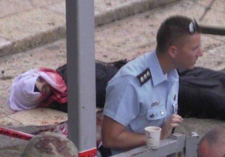 TheStPhx's tweet photo. An #Israeli shot this girl 10 times and then left her to bleed out to death whilst sipping on a coffee like nothing happened 
#ItDidntStartOctober7 
#BeforeOct7th 
#OccupiedStateOfPalestine https://t.co/QkGeEzeDsq