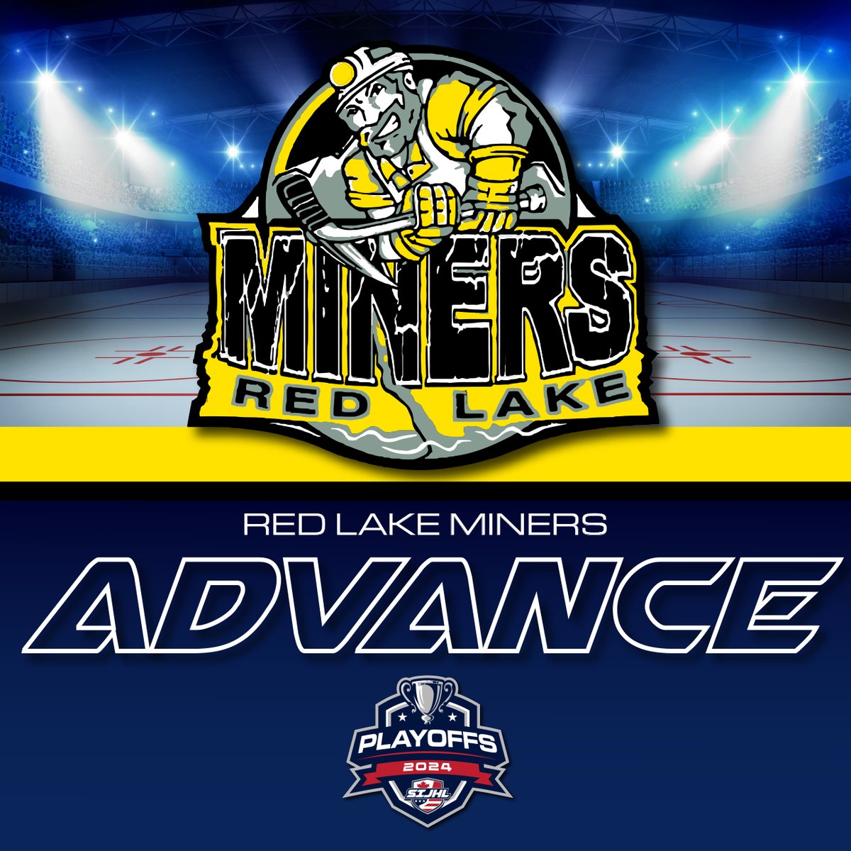 @RedLakeMiners stake their claim to a spot in the 2024 Bill Salonen Cup final four! They take Game 5 by a score of 3-1, and eliminate Dryden 4 games to 1. Congratuations!