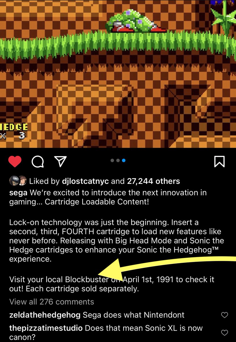 AnalogFunktion's tweet photo. @SEGA Sonic the “Hedge” as bush was hilarious. SEGA really made me happy today. https://t.co/iSXDvOQFEq