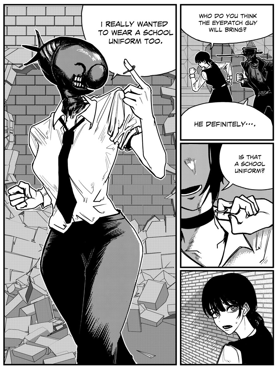 Tinstop_88's tweet photo. I really hope Reze appears again.
#chainsawman160 #csm160 https://t.co/Wnrgmml508
