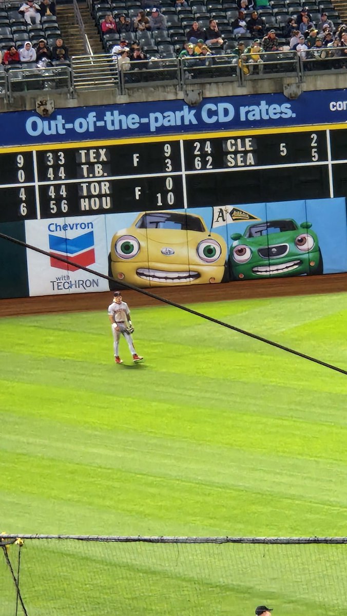 My eight year old just asked me what <a href="/robbeckettcomic/">Rob Beckett</a> is doing at the <a href="/Athletics/">Athletics</a> v <a href="/RedSox/">Red Sox</a> game in #Oakland this evening.