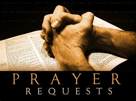 ✝️ 𝗣𝗿𝗮𝘆𝗲𝗿 𝗥𝗲𝗾𝘂𝗲𝘀𝘁𝘀 We have direct access to the Living God of Abraham, Isaac, and Jacob, and yet we often forget to ask Him for help in our lives. We seem to only pray for others when they are in the hospital, but God loves us and can help in all matters no matter…