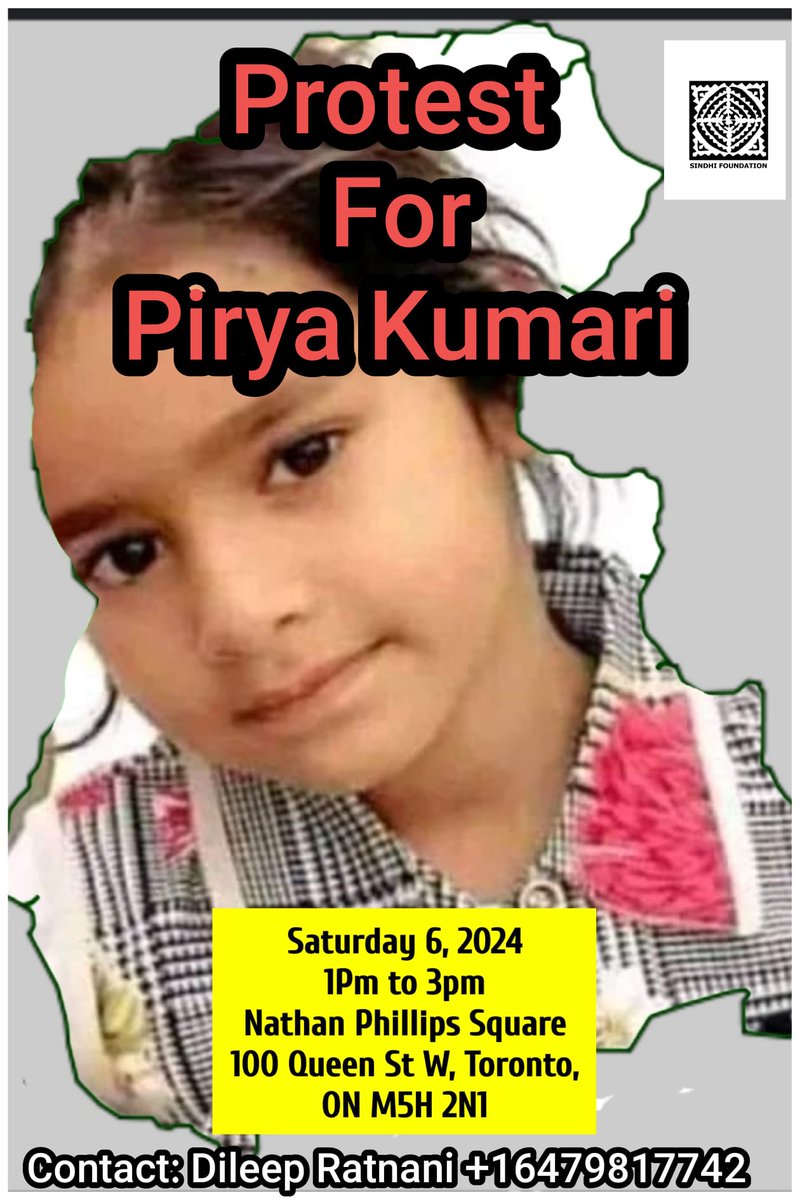 Despite the passage of 31 months the authorities have been unable to locate Priya Kumari, a minor Hindu girl who was abducted near Sukkur in August, 2021. Let us collectively strive to bring about justice and ensure that Priya Kumari is returned safely.
#BringBackPriyaKumari