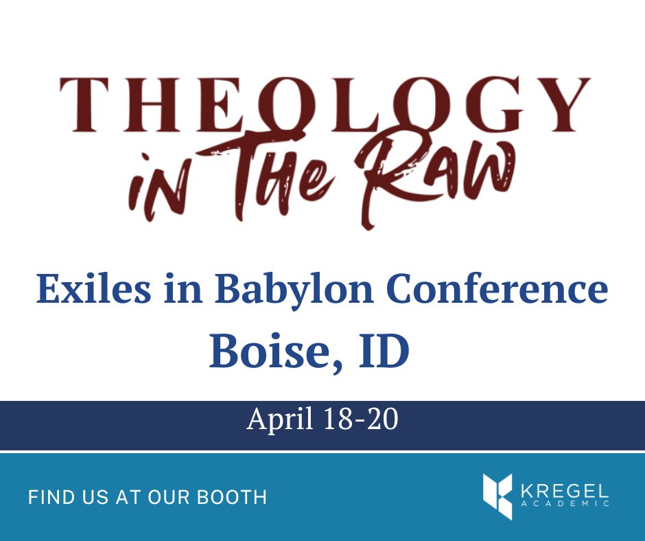 Kregel Academic (@kregelacademic) on Twitter photo Kregel Academic will be at the Exiles in Babylon Conference in Boise, ID, hosted by <a href="/RawTheology/">Theology in the Raw</a>, this April 18-20th. The first person to retweet this post and show it to someone at the Kregel table will receive a free book. Kregel Academic will be at the Exiles in Babylon Conference in Boise, ID, hosted by <a href="/RawTheology/">Theology in the Raw</a>, this April 18-20th. The first person to retweet this post and show it to someone at the Kregel table will receive a free book.