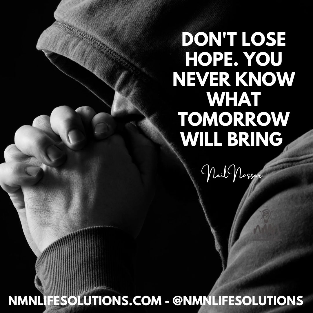 Embrace hope! Tomorrow holds endless possibilities. Stay resilient, keep the faith. 🌟 #NeverLoseHope #BelieveInTomorrow #Inspiration