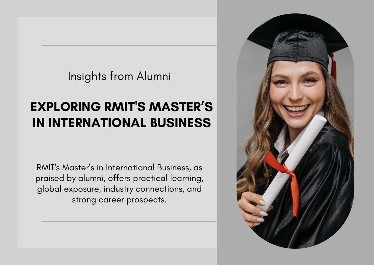 Exploring RMIT's Master’s in International Business: Insights from Alumni!!! Ready to take your business skills to the global stage? Check out RMIT's Masters in International Business and pave the way for your international career: getassignment.com.au/exploring-rmit…