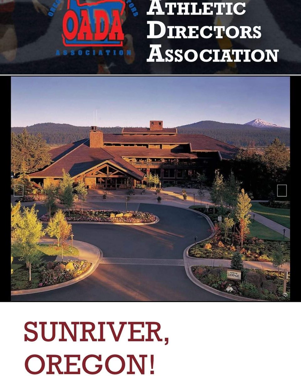 Super excited that 11 days away from @OregonADs State conference in Sunriver
Huge Shout out to the great leadership putting all this together.
I'm nervously excited to be teaching 504 this year. I'm gonna have to open up my notes from when I took the class from L.G.
<a href="/NIAAA9100/">NIAAA</a>