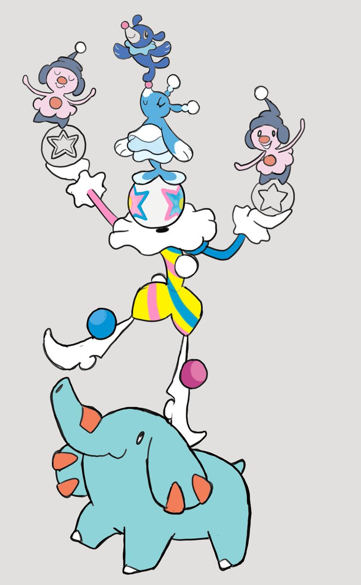 KatPyrple's tweet photo. Clownmons wip #Pokemon https://t.co/EOrOMBZ6pz