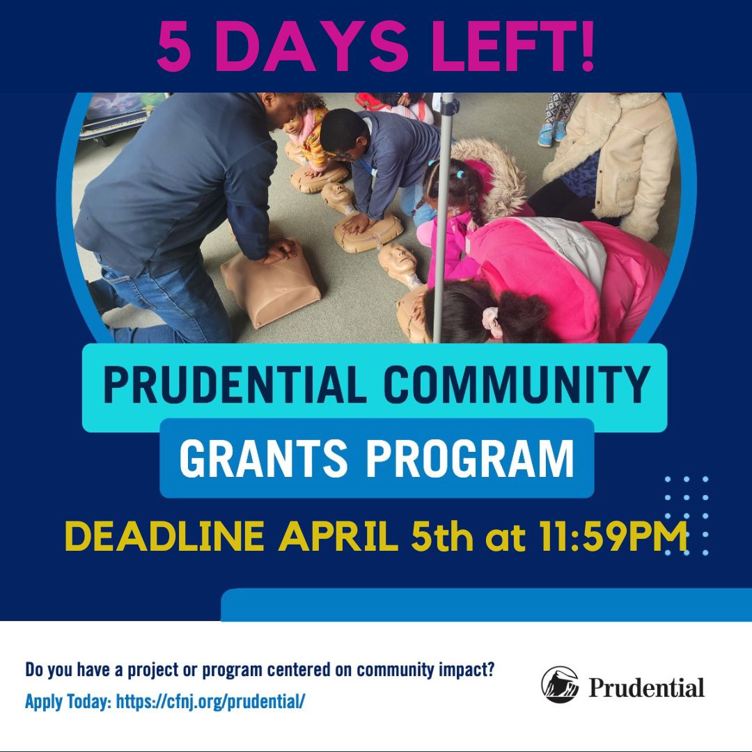 KimJFord's tweet photo. 5 DAYS LEFT!! COMMUNITY GRANTS ARE BACK!!!
Prudential has proudly partnered with The Community Foundation of New Jersey to manage the Prudential Community Grants Program.  Lincoln Park Coast Cultural District is here to HELP YOU! APPLY NOW!  https://t.co/cIjfvpdy0U https://t.co/F5W3rgSlLj
