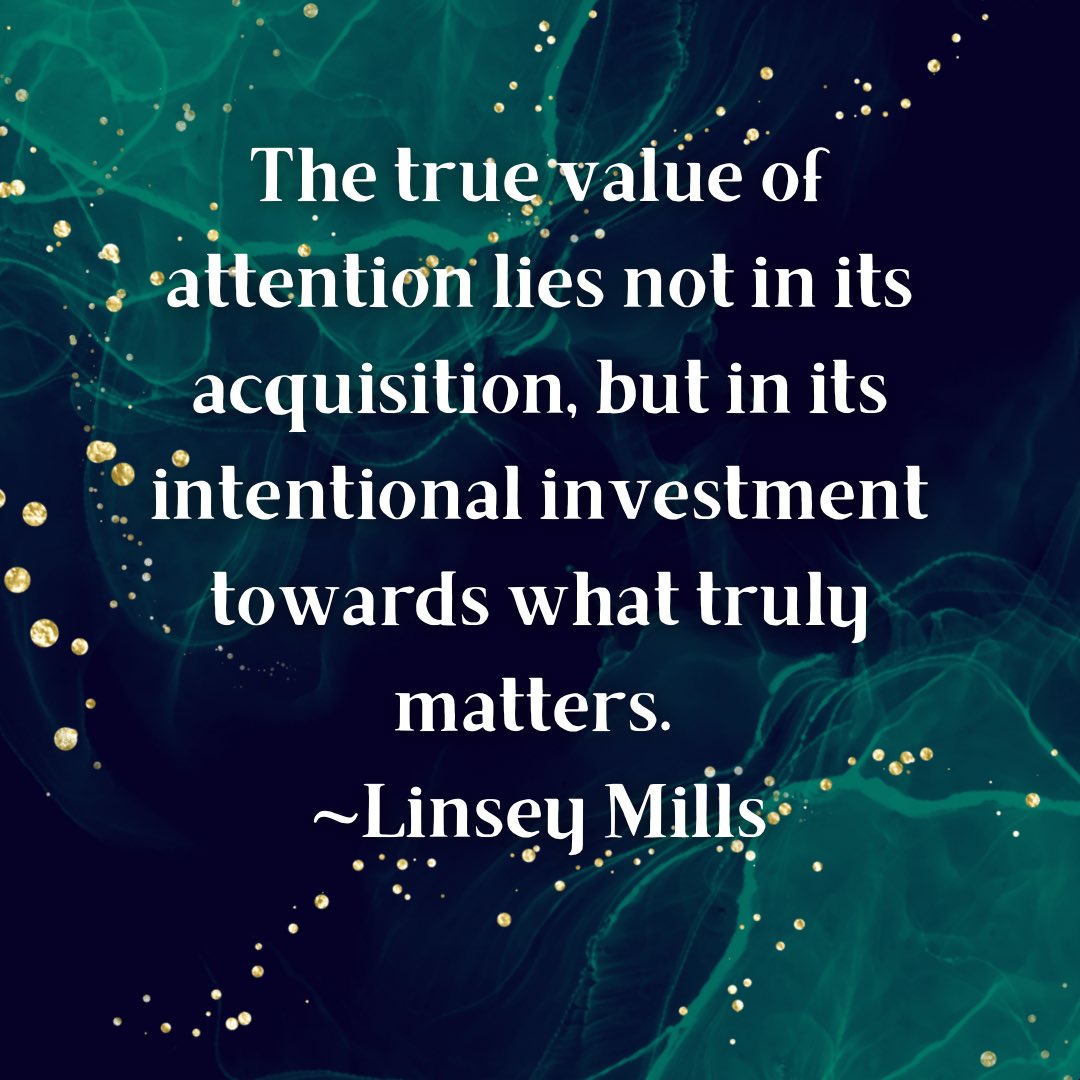 Linseymills's tweet photo. The true value of attention lies not in its acquisition, but in its intentional investment towards what truly matters. ~Linsey Mills
#TrueValue #beintentional #beintentionaleveryday #whatmattersmost #lifesjourney
Follow #currencyofconversations #callinzgroup #simplyoutrageous https://t.co/PQbetteaza