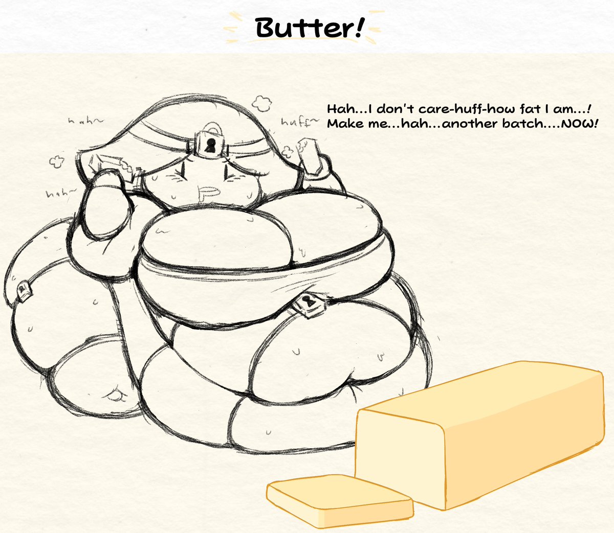 TempStuff_'s tweet photo. I'm excited to announce that I'll be working with a couple of other people to create a feederism-themed cookbook (with a few extra kinks tossed in of course!)! 

Check out some of the doodles I cooked up for it, and let me know what you guys think! :D https://t.co/xIam5vJPDF