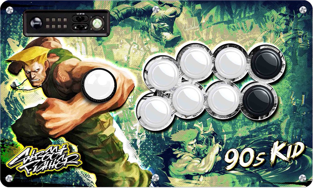 Guile art for Alex’s TE by Carlos Martinez thearcadestick.com/lukas #Guile #StreetFighter6 #fightstickart @MadCatz @MadCatzUK @MadCatz_Japan