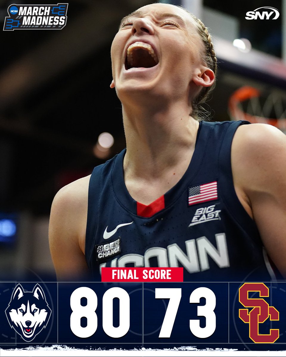 SNYUConn's tweet photo. NEXT STOP: CLEVELAND.

@UConnWBB IS GOING TO THE FINAL FOUR! ✅ https://t.co/bvCBJIZcOF