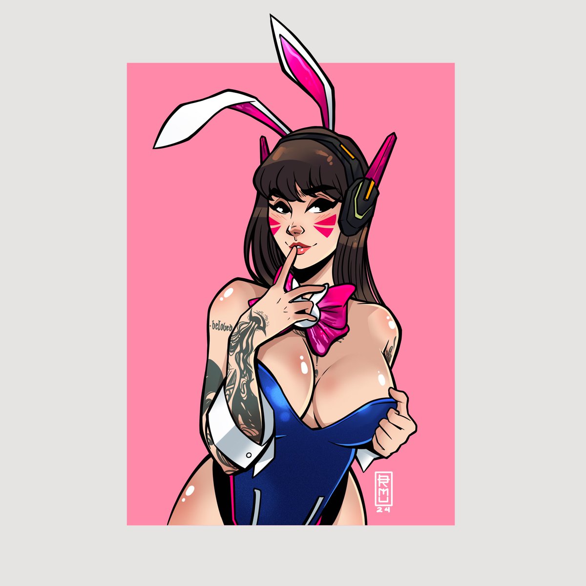 TheOtherStuffRM's tweet photo. Happy Easter!
Dva Bunny, inspired in @cMiiu 

#dva #overwatch #bunny #Easter #illustration #digital #color #fanart https://t.co/yNeAwuXC6X