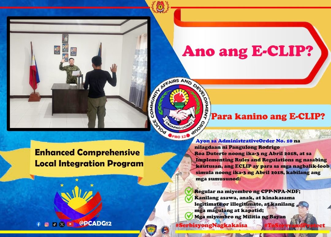 SSoccsksargen's tweet photo. Enhanced Comprehensive Local Integration Program

#PCADGRegion12
#ServiceWithAHeart
#SerbisyongNagkakaisa
#SerbisyongNagkakaisaParaSaPilipinas https://t.co/Fs8ddLxmZP