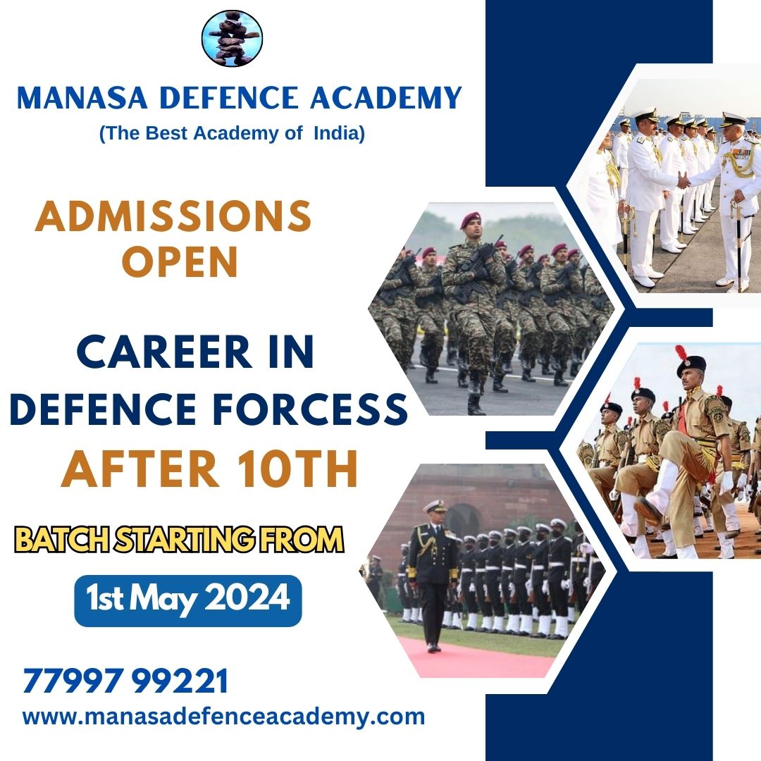 CAREER IN DEFENCE FORCES AFTER 10TH

https://manasadefenceacademy1.blogspo...

Call: 77997 99221
Website: manasadefenceacademy.com

#careerindefenseforces #manasadefenceacademy #bestcareeroption #defensetraining #militarycareers #indiandefence #defenserecruitment #careerchoices