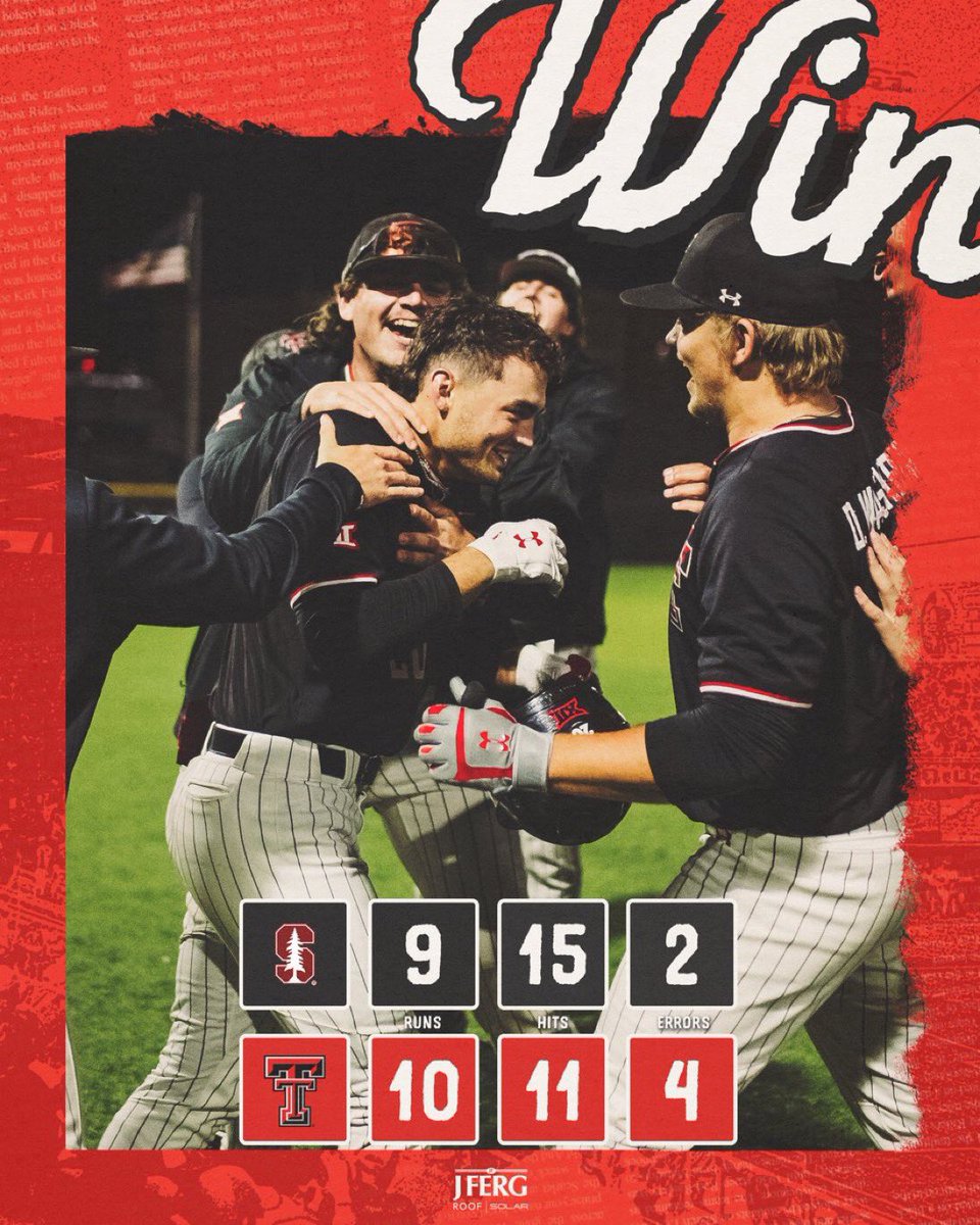 TTU_Baseball's tweet photo. FOUND. A. WAY. 

Green singles home Lando to push us to win No. 20!

#WreckEm | @JFergPros https://t.co/n3UxAxj4ux