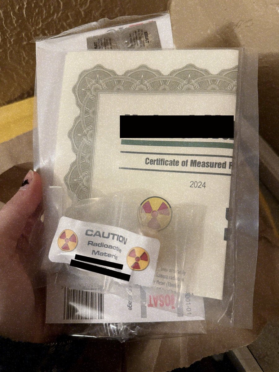 love when i give my friends my new address and they mail me uranium