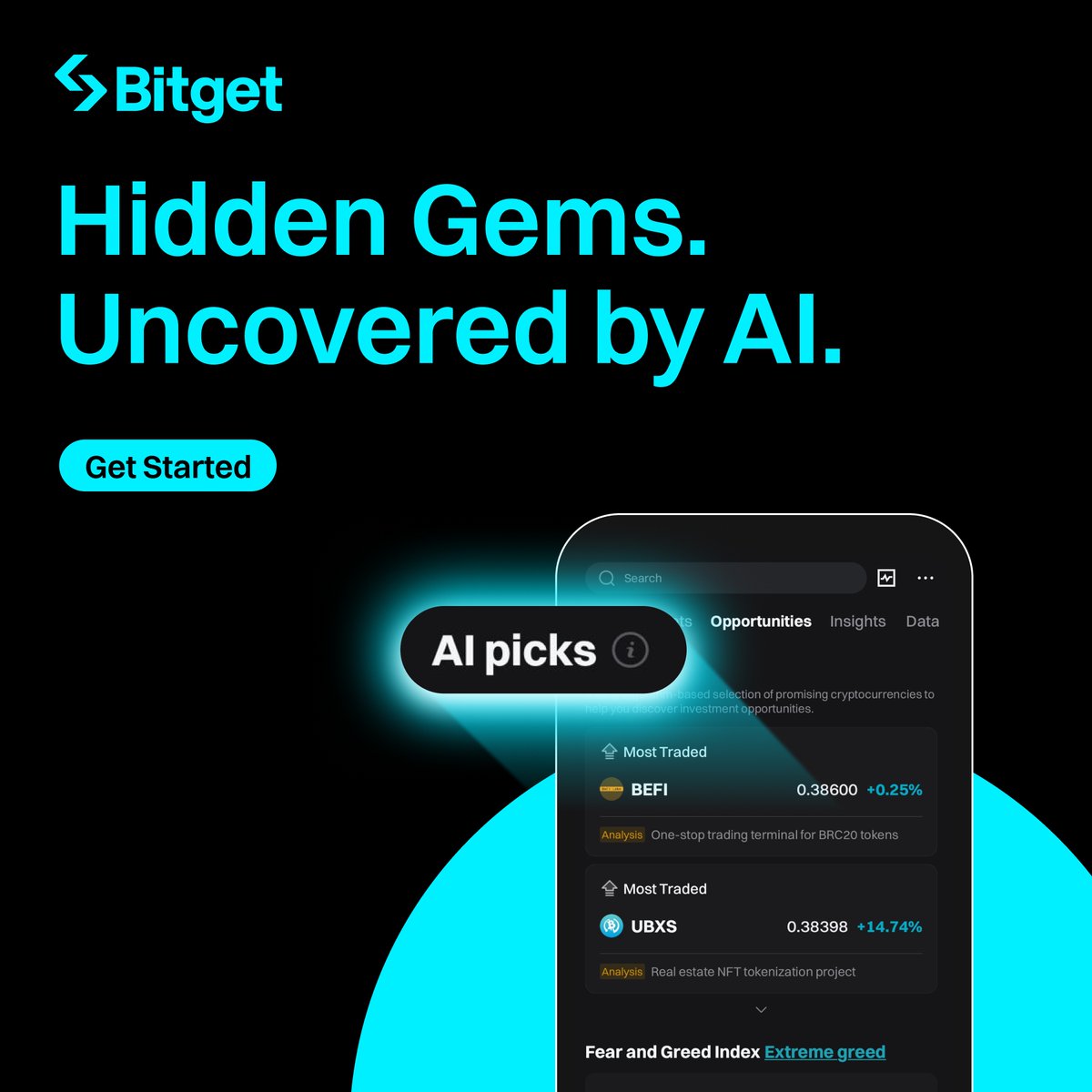 Get daily hidden gems with AI Picks on #Bitget! 🚀 ✅ Algorithm-based selections ✅ Up to 5 promising gems ✅ Detailed project analysis Go to Bitget App ➡️ Markets ➡️ Opportunities to discover more⤵️