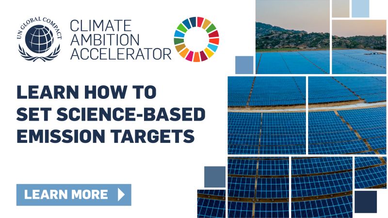 Want to learn how to set science-based targets? Join the United Nations Global Compact #ClimateAmbitionAccelerator - a six-month interactive programme that helps your company create a clear path towards net-zero.

Learn more at: 🔗 t.ly/kredF