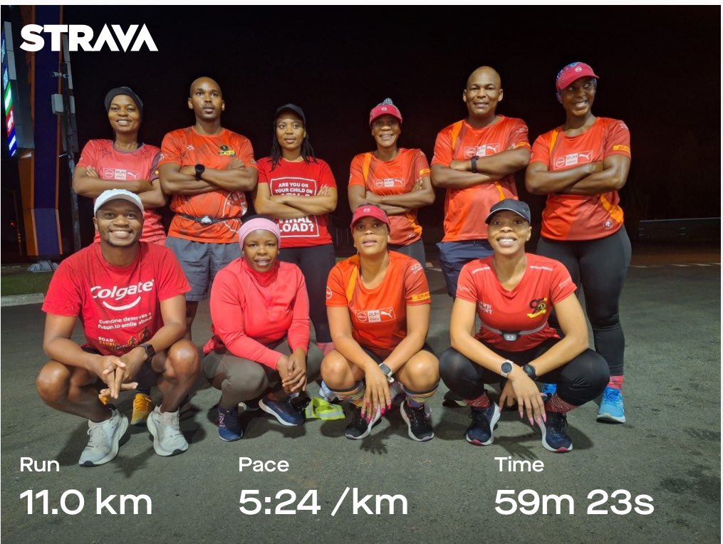 It’s all about improvement 🥳🥳🎉🎉. Tuesday training done ☑️ #RunningWithTumiSole #FetchYourBody2024 #IPaintedMyRun