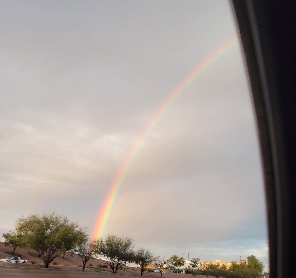 I saw a rainbow today. Beautiful. #GodsPromise
