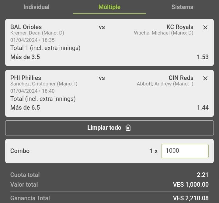 ParleyVEN's tweet photo. Ricaaaa jornada de lunes

6/6 logros

3/3 morochas

Activate con el grupo MLB

+58 04142117284 https://t.co/iqkEF5NVhv
