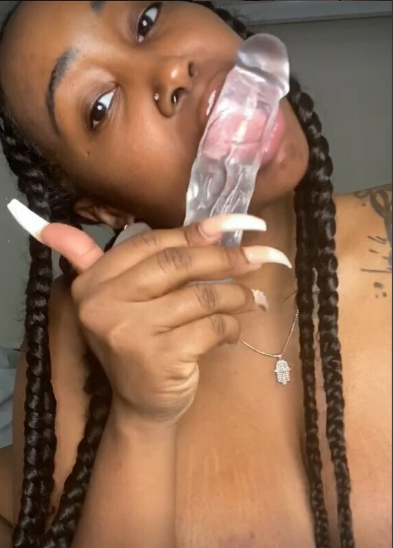 Would you lick my clit while I played with my dildo?