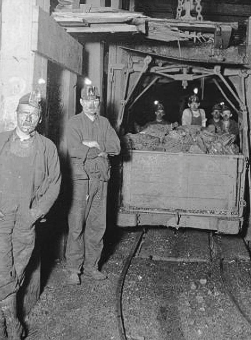 Loading Cage with Car of Coal at Bottom of Shaft, Scranton, Pa • 1890!