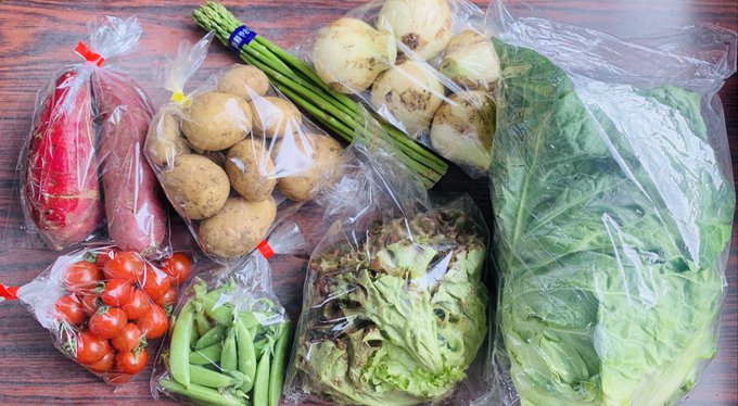 【ご案内】
母の車の修理代を何とかしてあげたく、旬の野菜の詰め合わせの通販を行っております。長崎県産の野菜(8種)を800円(税込)+送料にてご案内中です。
4月8日週に発送いたします。何卒、よろしくお願いいたします😭… 