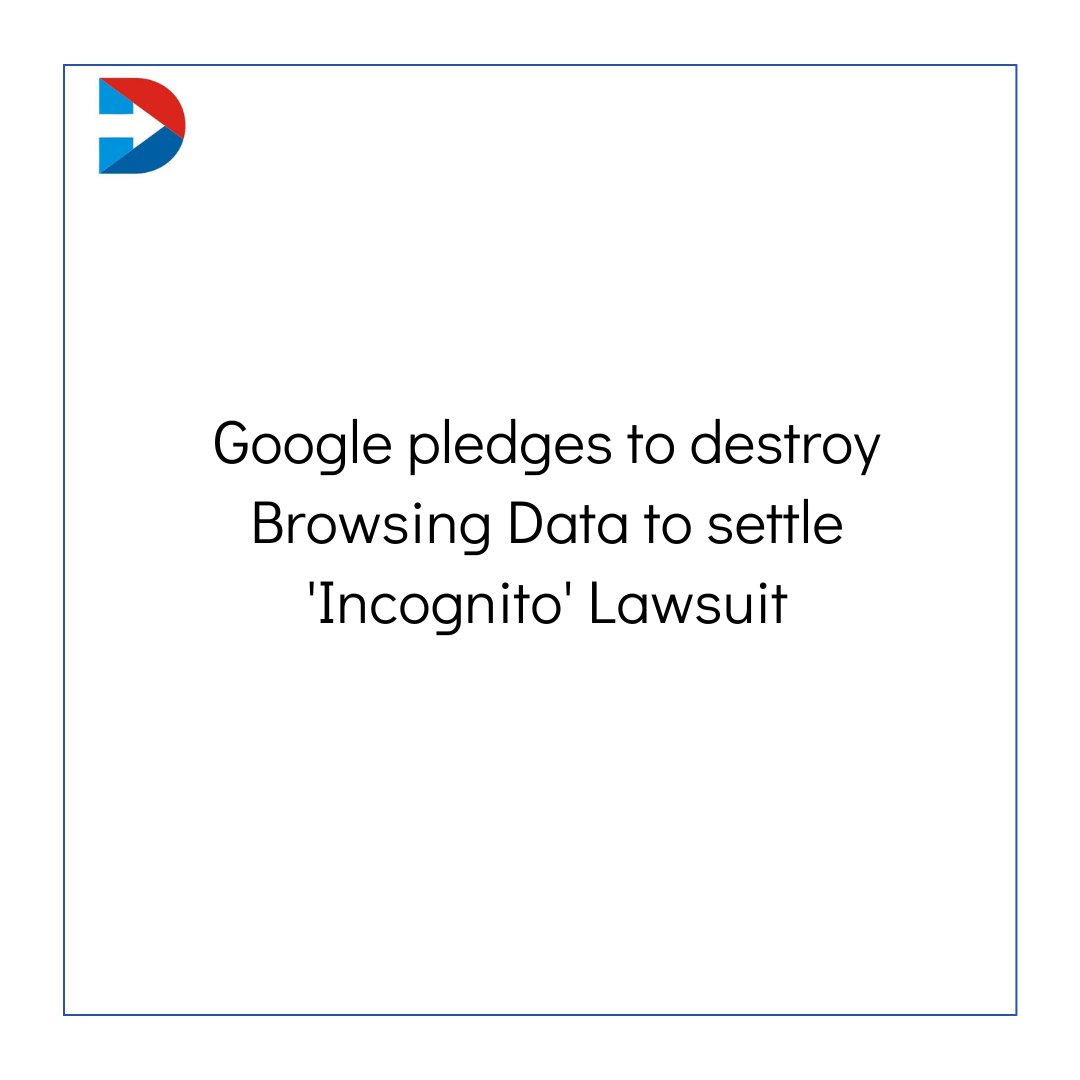 #Google pledges to destroy Browsing Data to settle '#Incognito' Lawsuit 'Stargate' #DigitalMarketing #OnlineMarketing #SocialMediaMarketing