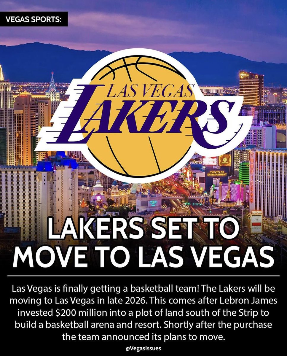 It’s official #lasvegaslakers #2026 #lakers #lakersnation #ifyoudreamit #californiaexit #letthecountdownbegin #aprilfools @Lakers @NBA @ESPNNBA